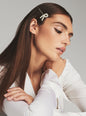 Rhinestone Alphabet Hair Clip - Retrofete