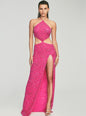 Hendrix Sequin Tiger Stripe Dress - Retrofete