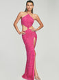 Hendrix Sequin Tiger Stripe Dress - Retrofete