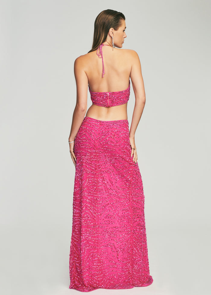 Hendrix Sequin Tiger Stripe Dress - Retrofete