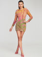 Nikki Sequin Palm Dress - Retrofete