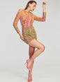 Nikki Sequin Palm Dress - Retrofete
