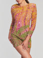Nikki Sequin Palm Dress - Retrofete