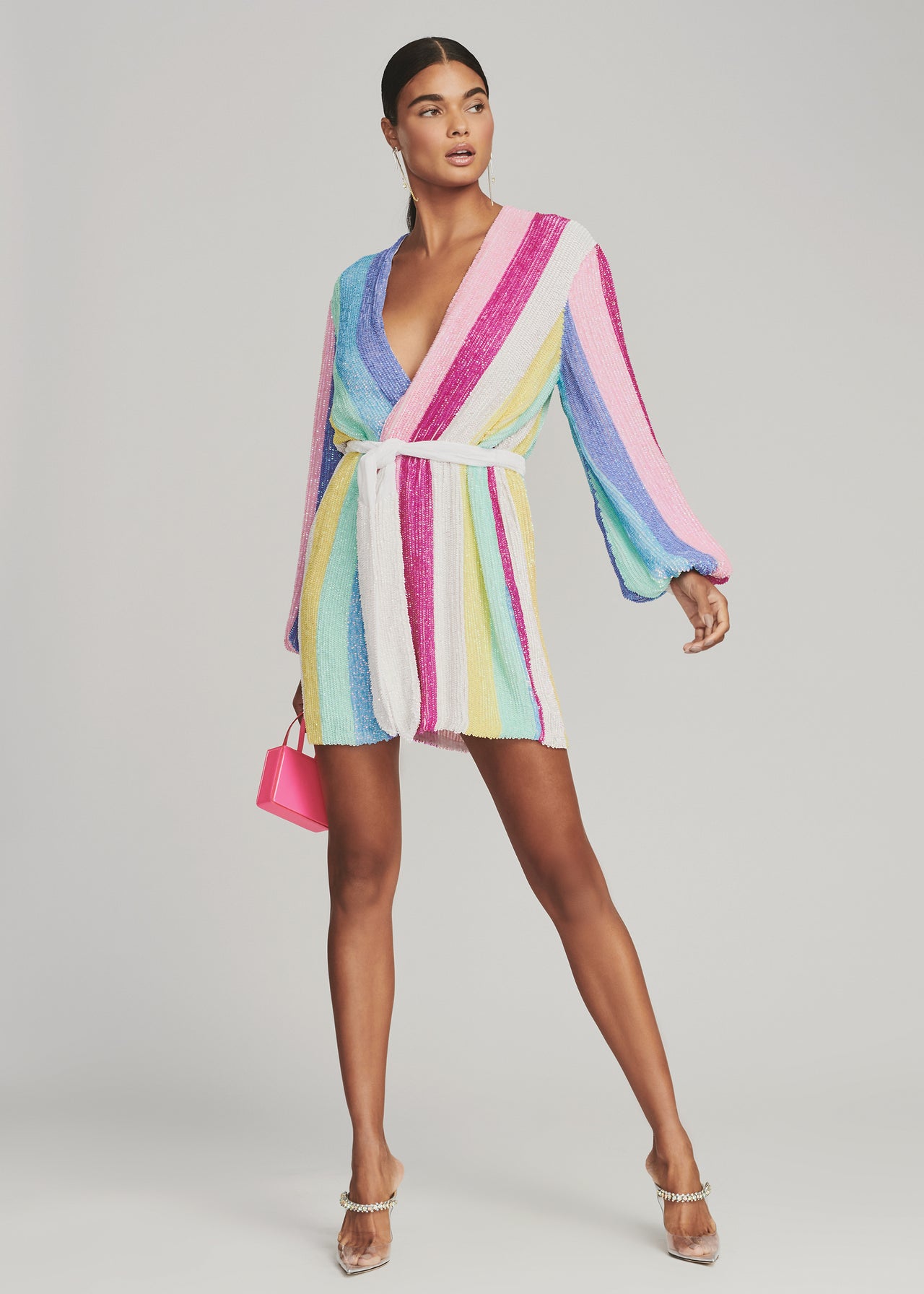 Gabrielle Robe Dress in Unicorn Stripe | Retrofte Retrofete Gabrielle Robe Dress in Unicorn Stripe | Retrofte Retrofete