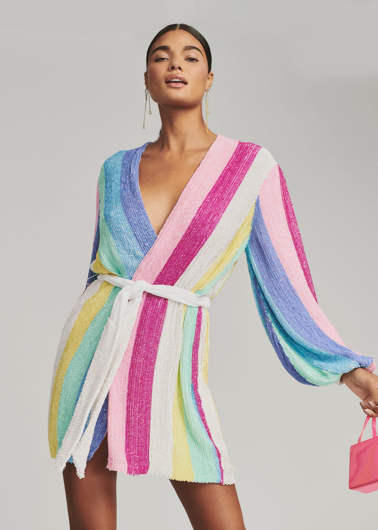 Gabrielle Robe Dress in Unicorn Stripe | Retrofte Retrofete Gabrielle Robe Dress in Unicorn Stripe | Retrofte Retrofete