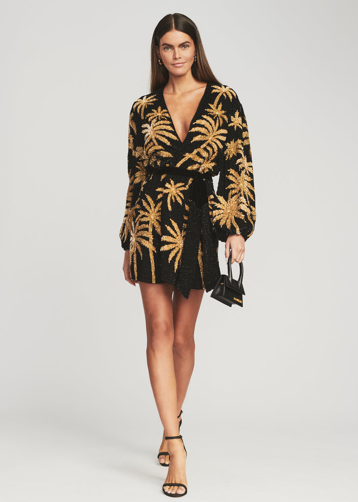 Gabrielle Sequin Palm Robe - Retrofete