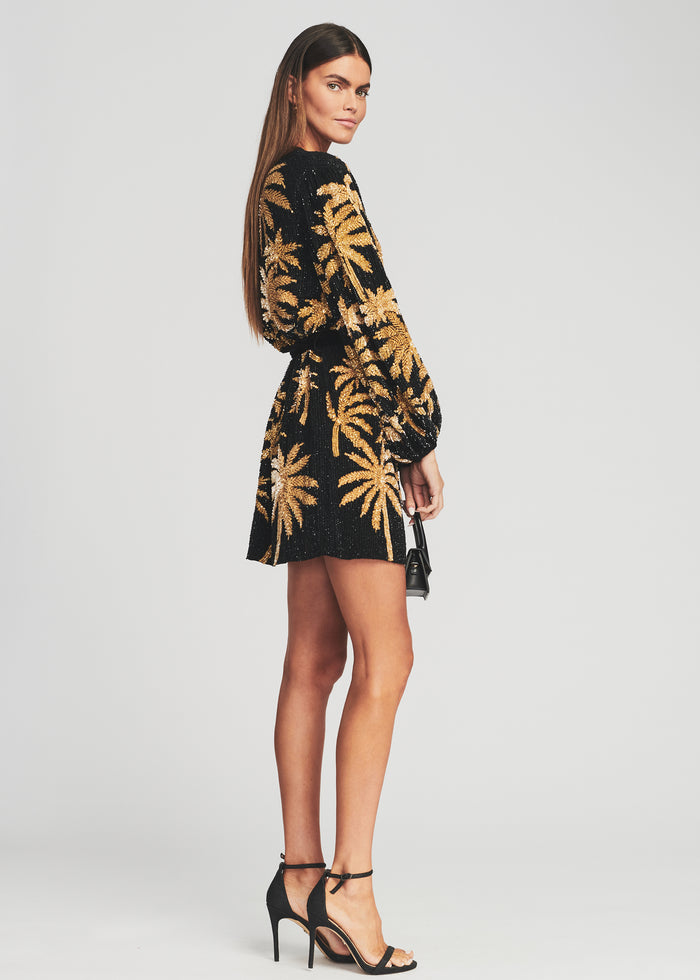 Gabrielle Sequin Palm Robe - Retrofete