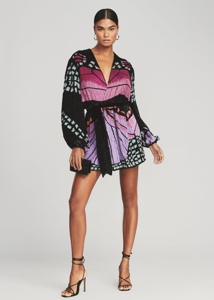 Gabrielle Sequin Butterfly Robe - Retrofete