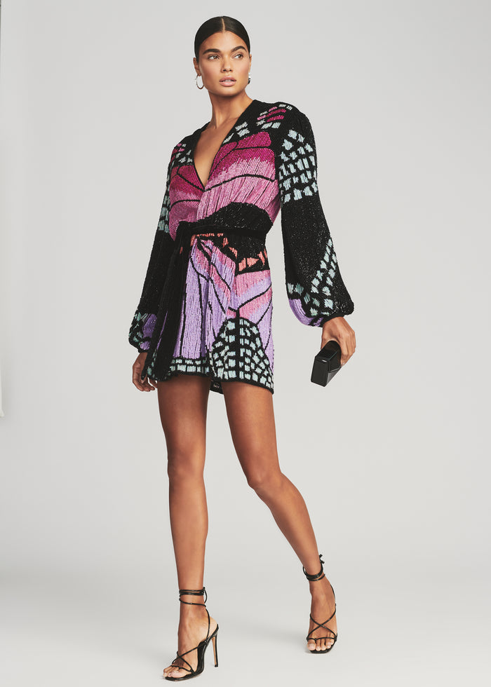 Gabrielle Sequin Butterfly Robe - Retrofete