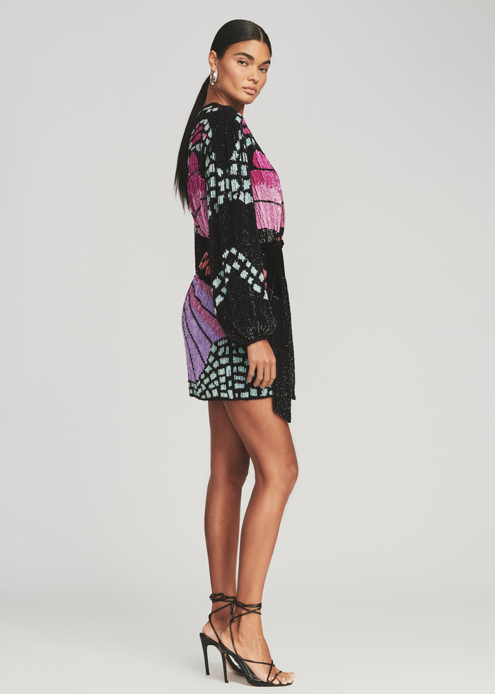 Gabrielle Sequin Butterfly Robe - Retrofete