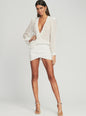 Lennon Embellished Silk Chiffon Dress - Retrofete