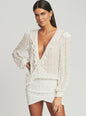 Lennon Embellished Silk Chiffon Dress - Retrofete