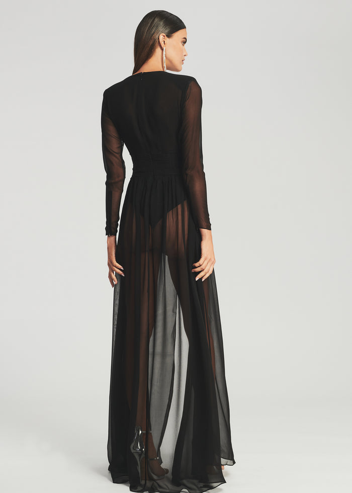 Angela Silk Chiffon Dress - Retrofete