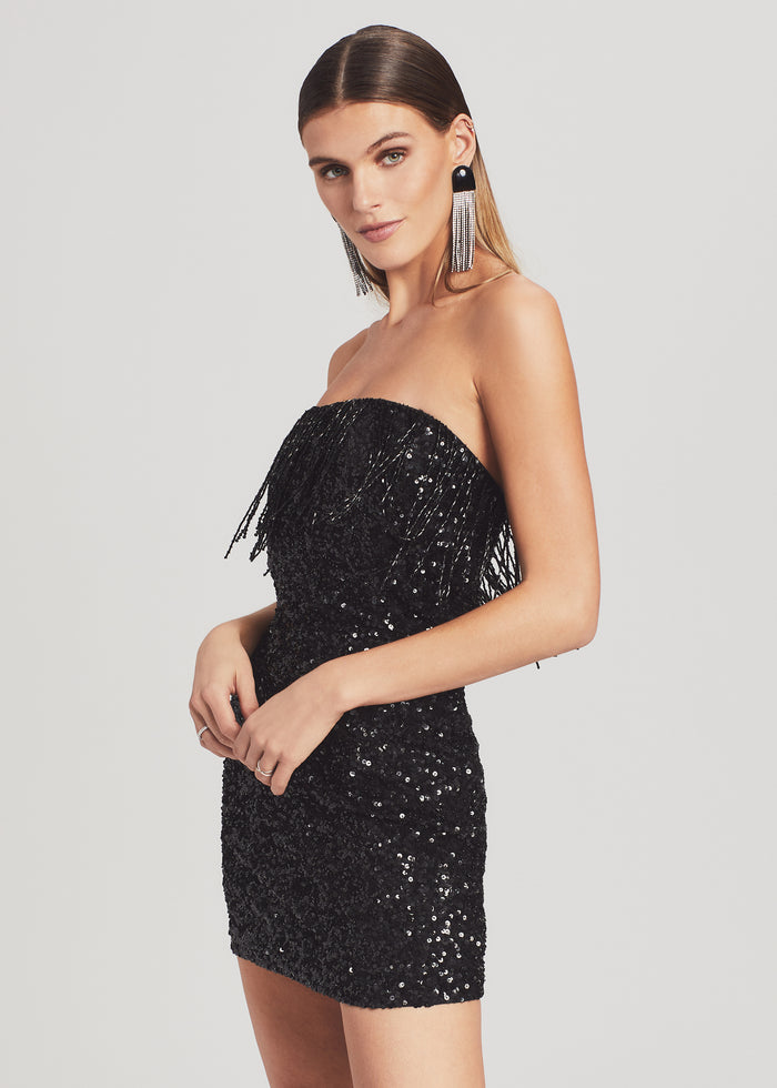 Cassandra Sequin Fringe Dress - Retrofete