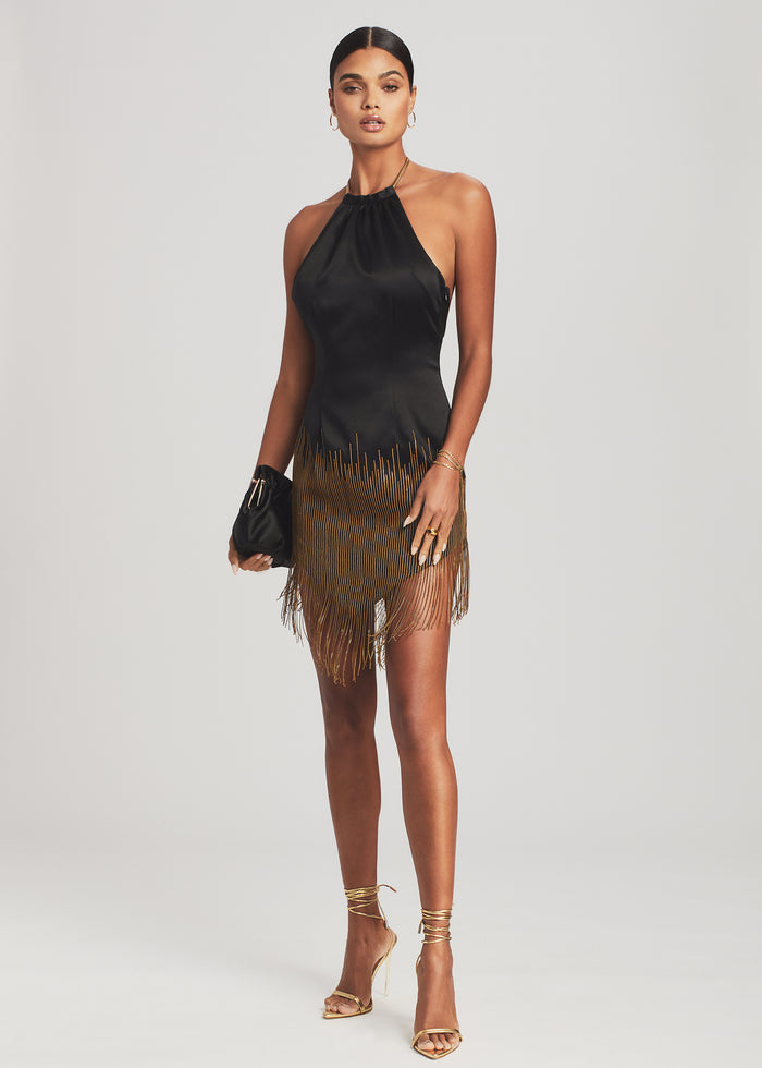 Eos Embellished Fringe Dress - Retrofete