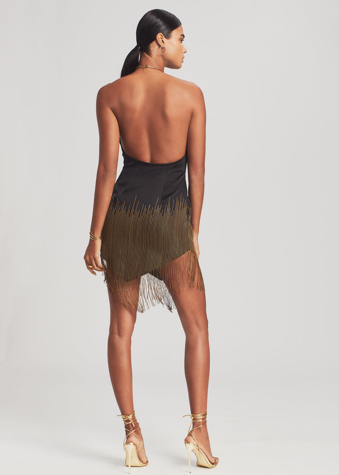 Eos Embellished Fringe Dress - Retrofete