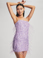 Heather Sequin Star Fringe Dress - Retrofete