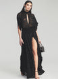 Lilo Embellished Silk Chiffon Dress - Retrofete