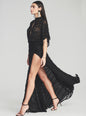 Lilo Embellished Silk Chiffon Dress - Retrofete