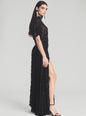 Lilo Embellished Silk Chiffon Dress - Retrofete