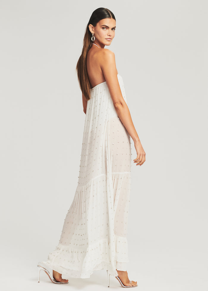 Marbella Embellished Silk Chiffon Dress - Retrofete