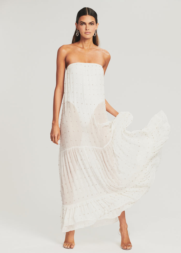 Marbella Embellished Silk Chiffon Dress - Retrofete