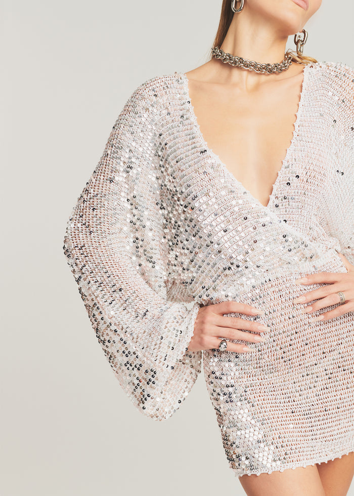Lucia Sequin Crochet Dress - Retrofete media 2 of 6