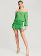 Taisha Embellished Silk Chiffon Dress - Retrofete
