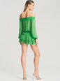 Taisha Embellished Silk Chiffon Dress - Retrofete