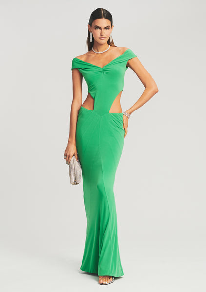 retrofete green dress Nara Feather Sequin Back zipper closure Retrofete Trinnie Dress in Dark