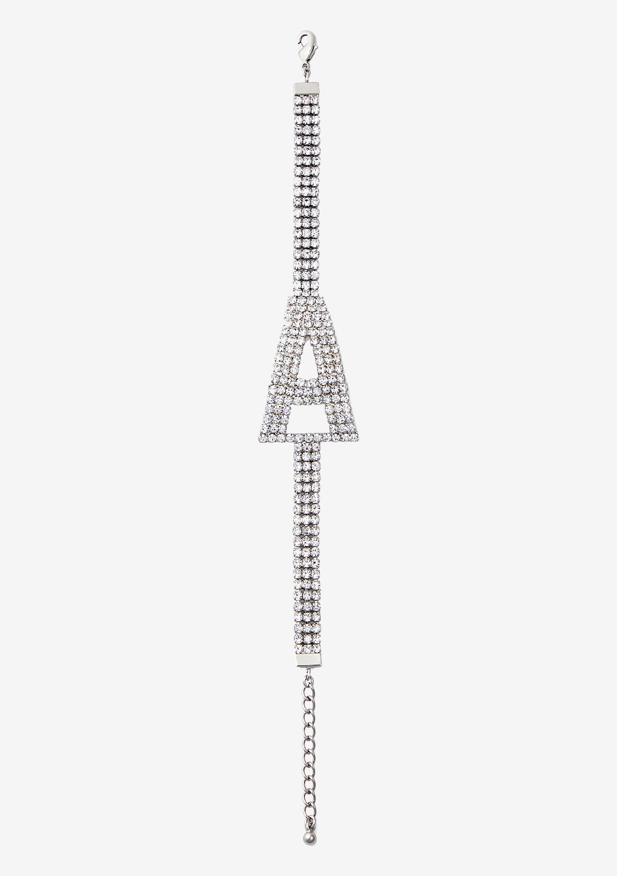 Rhinestone Alphabet Letter Bracelet