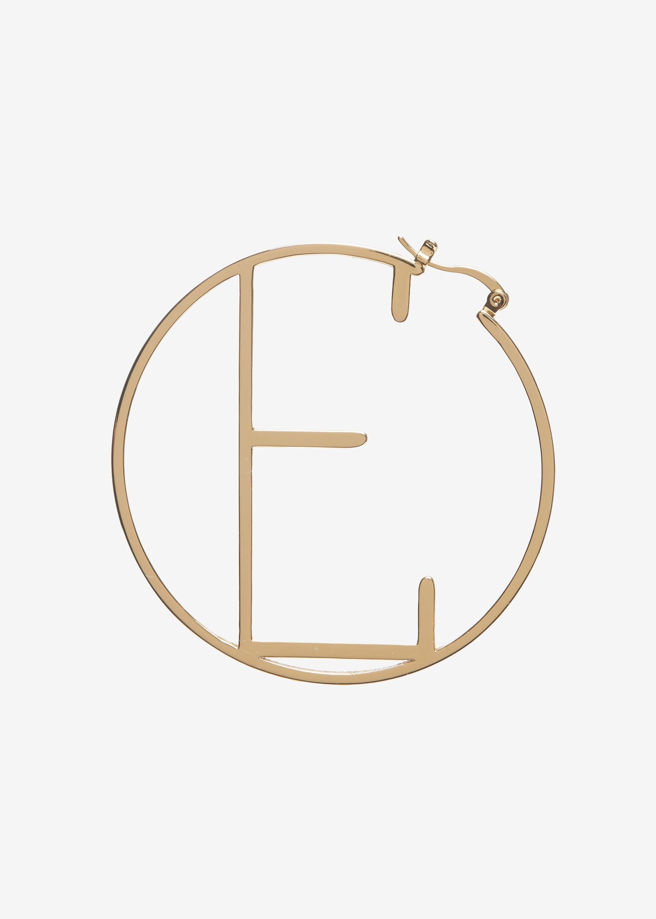 Gold Initial Logo Hoops
