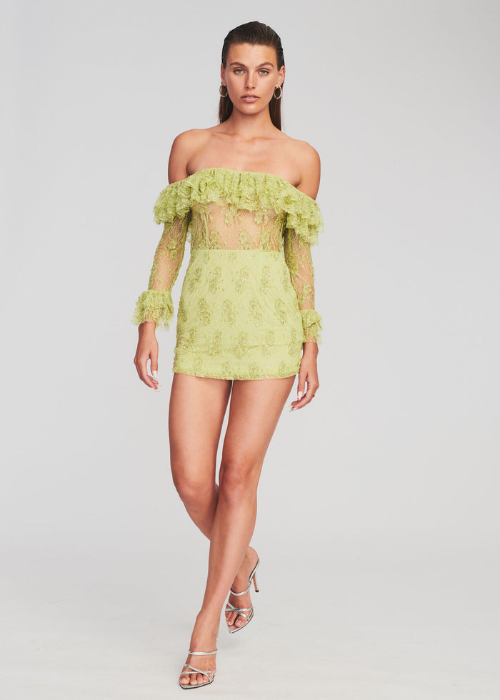 Castella Embellished Lace Dress - Retrofete