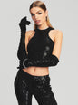 Plaza Sequin Knit Gloves