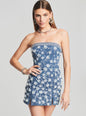 Cordelia Embellished Denim Dress - Retrofete