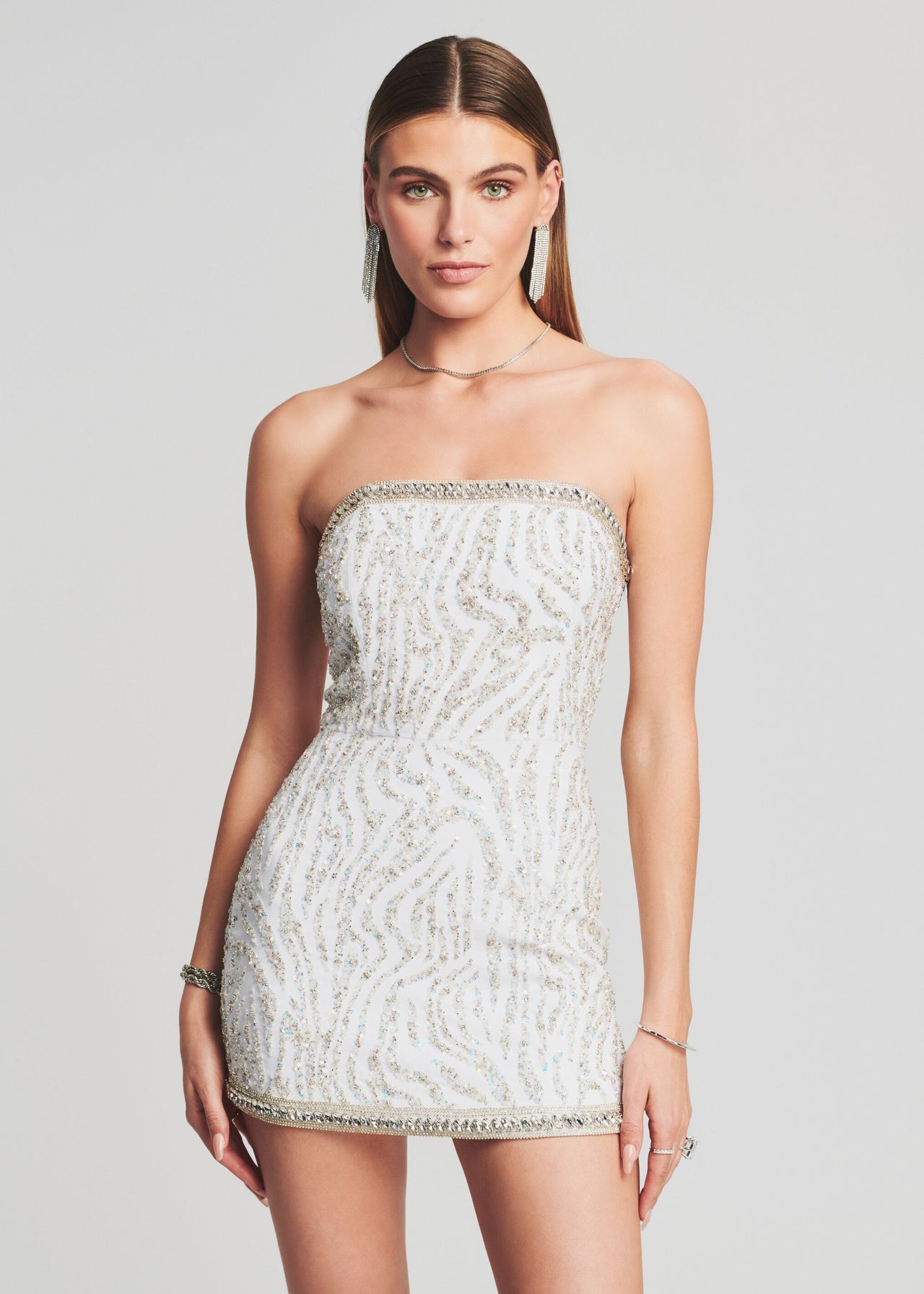 Santorini Sequin Tiger Stripe Dress