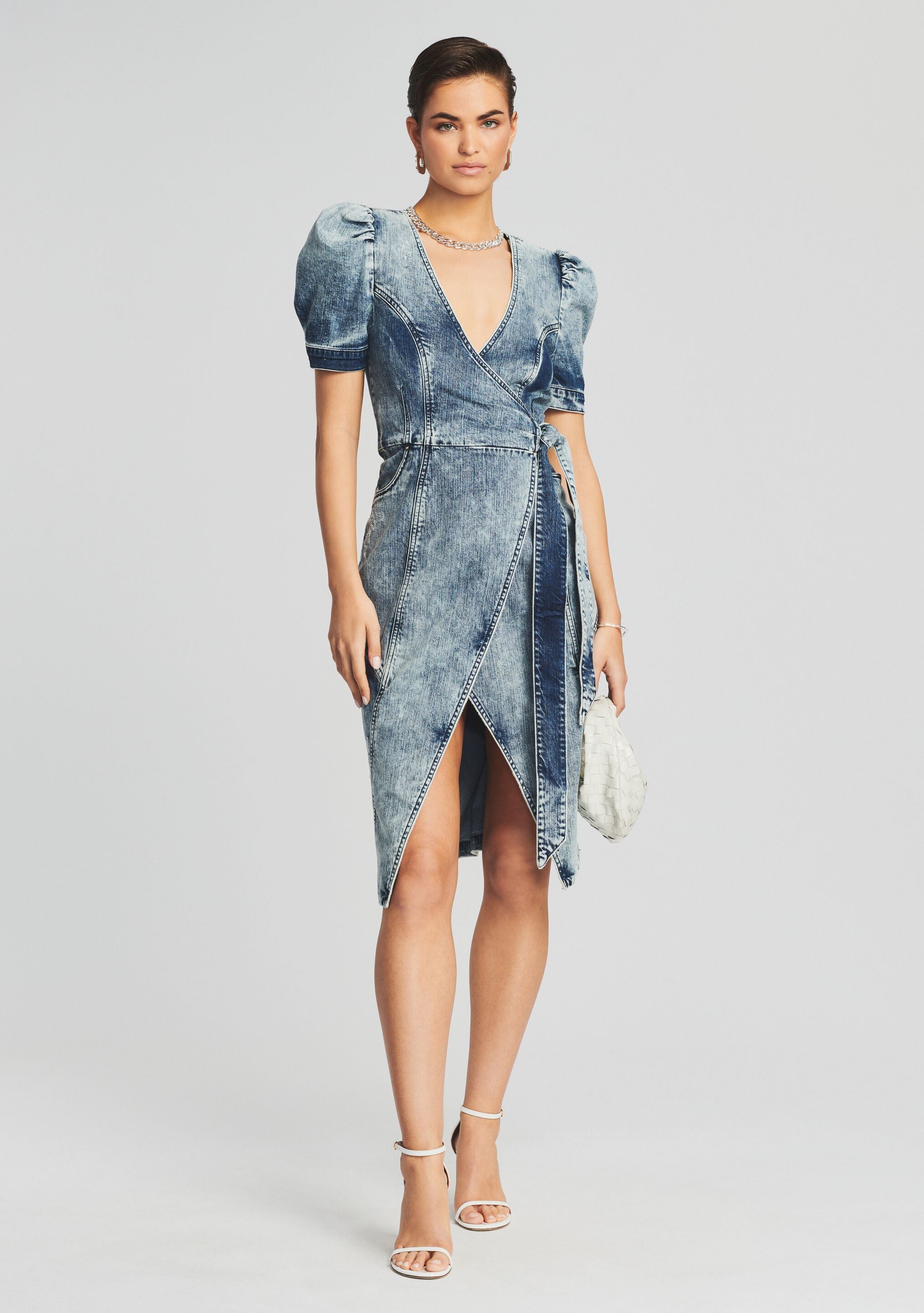 Jean clearance wrap dress