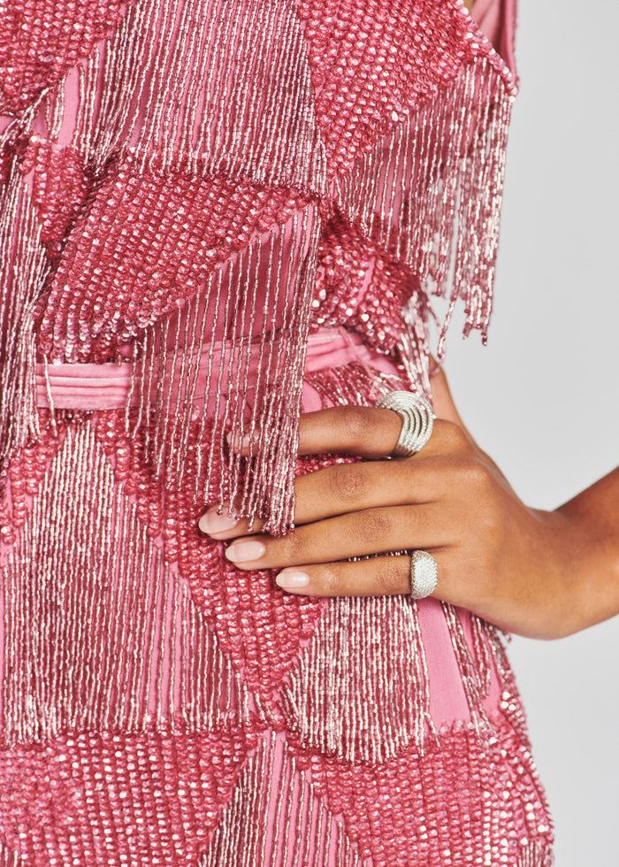 Claire Sequin Fringe Dress - Retrofete