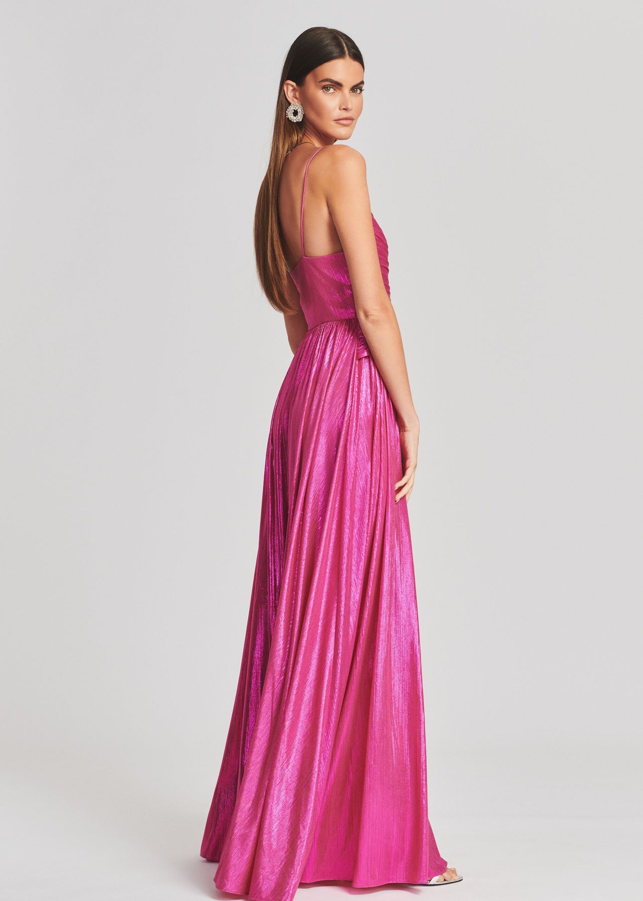 retrofete pink maxi dress Retrofete Pink Embellished Strapless Maxi Dress by Retrofete