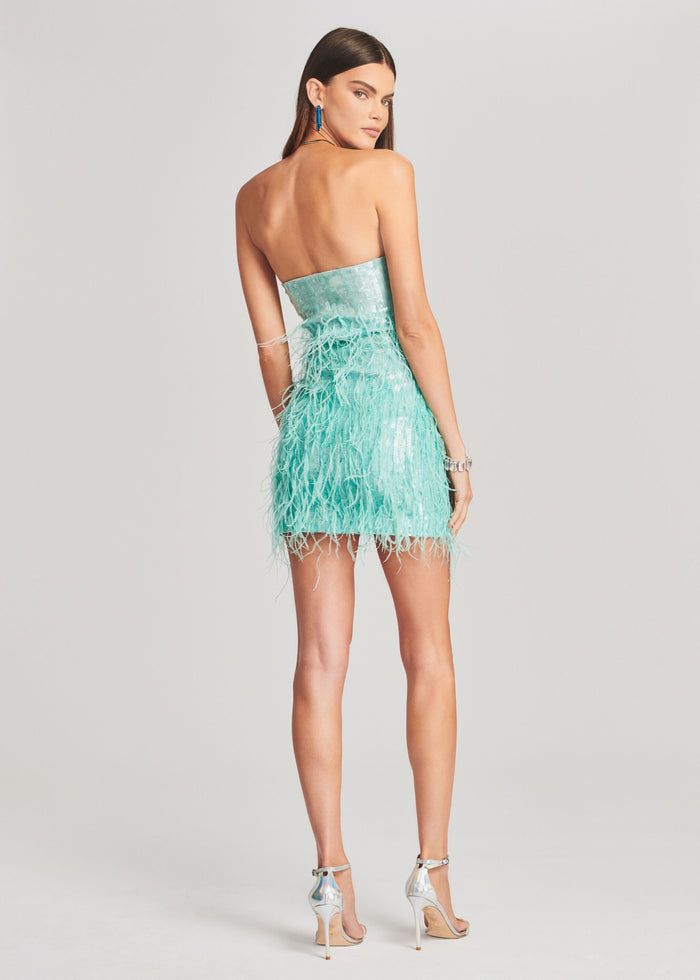 Anastasia Sequin Feather Dress - Retrofete