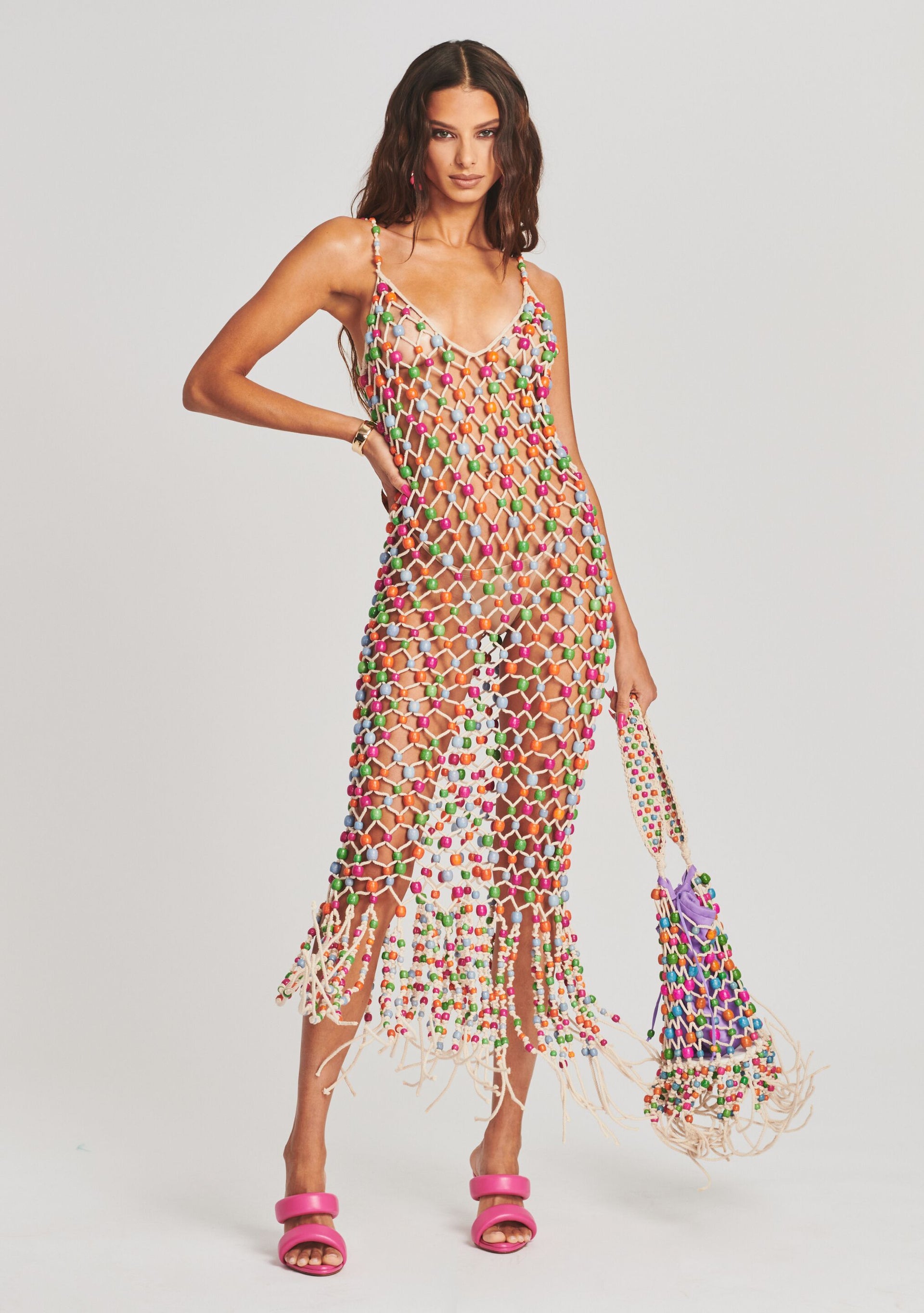 retrofete beaded dress Retrofete Solere Dress in White