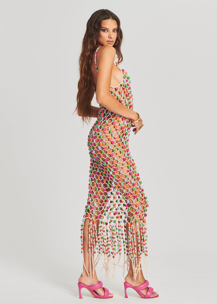 Calypso Beaded Fringe Dress - Retrofete