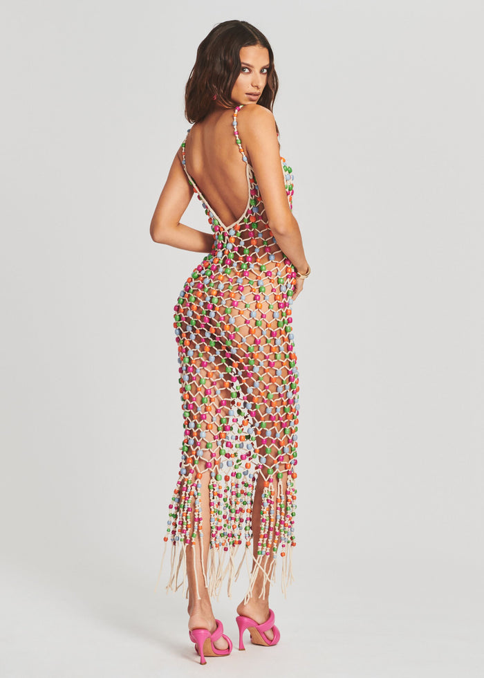 Calypso Beaded Fringe Dress - Retrofete