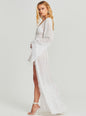 Nasreen Sequin Feather Kimono - Retrofete