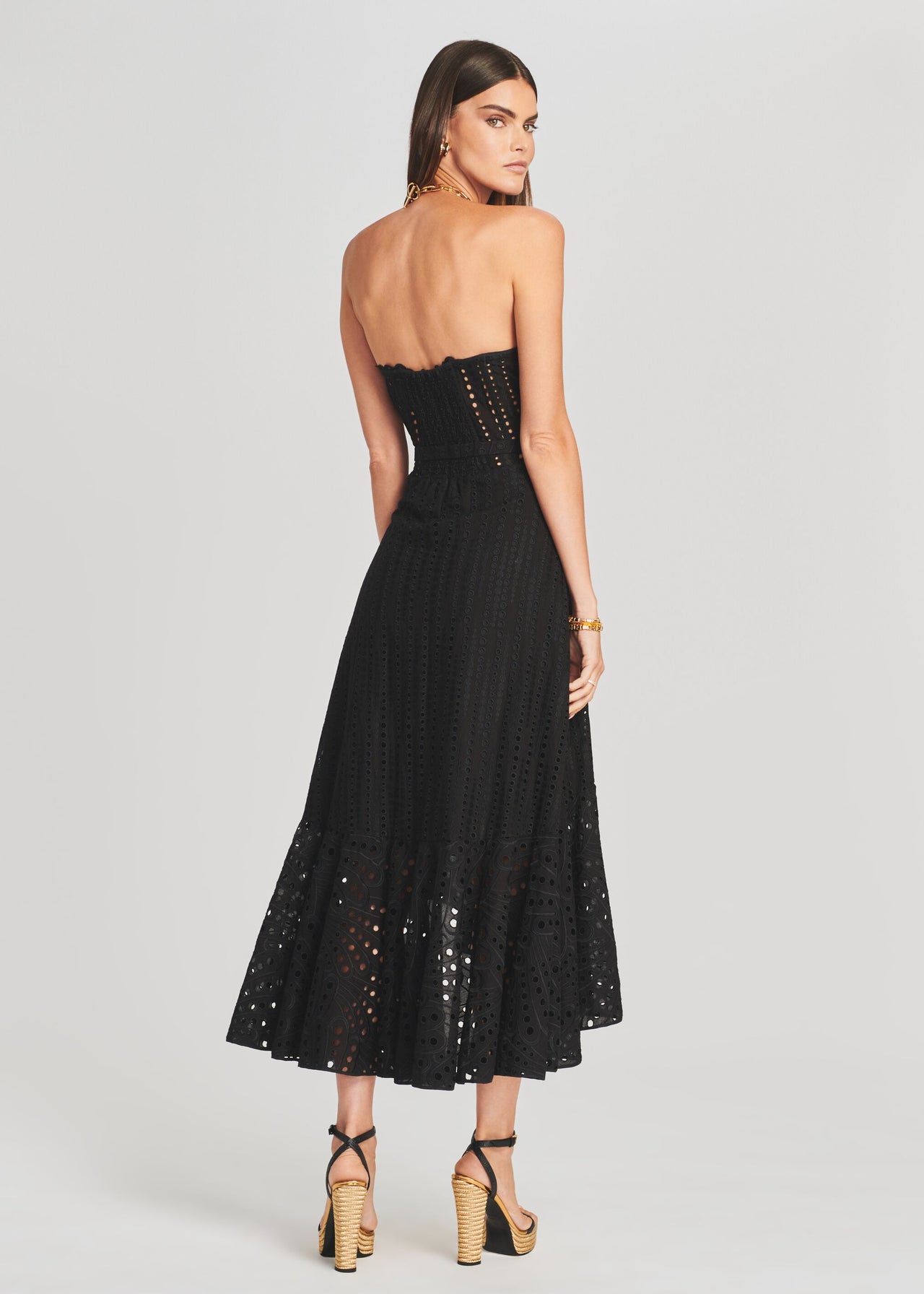 dress the population aurora lace tea length dress Aurora