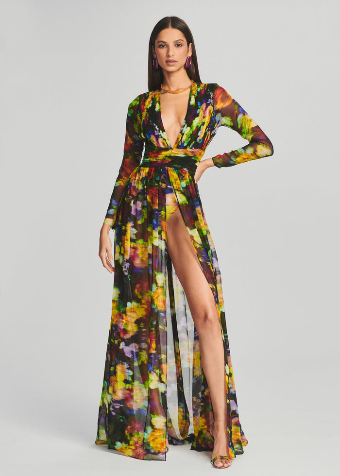 Angela Silk Chiffon Dress - Retrofete