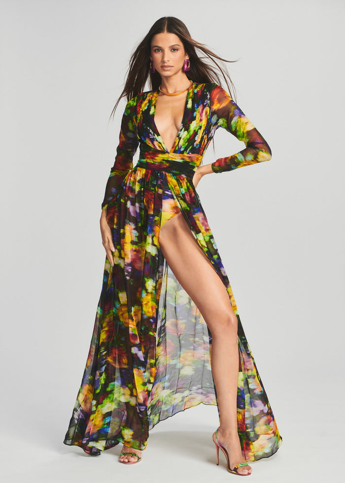 Angela Silk Chiffon Dress - Retrofete