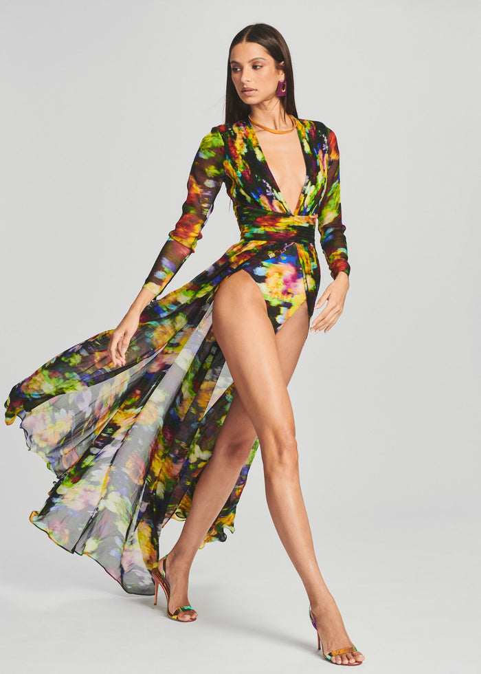 Angela Silk Chiffon Dress - Retrofete