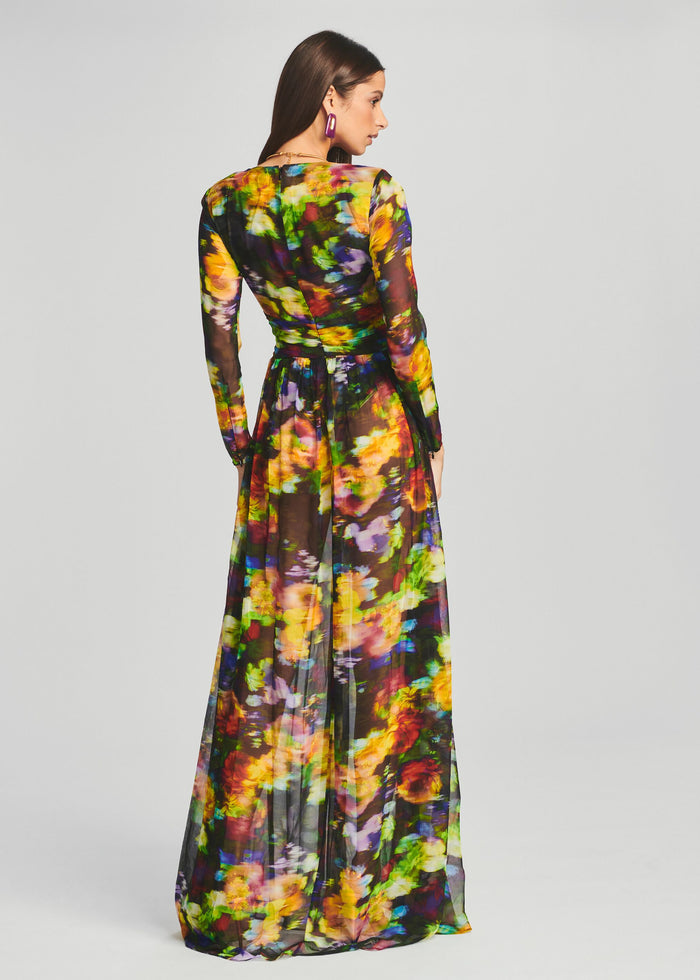 Angela Silk Chiffon Dress - Retrofete
