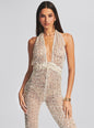 Tosca Sequin Crochet Jumpsuit - Retrofete
